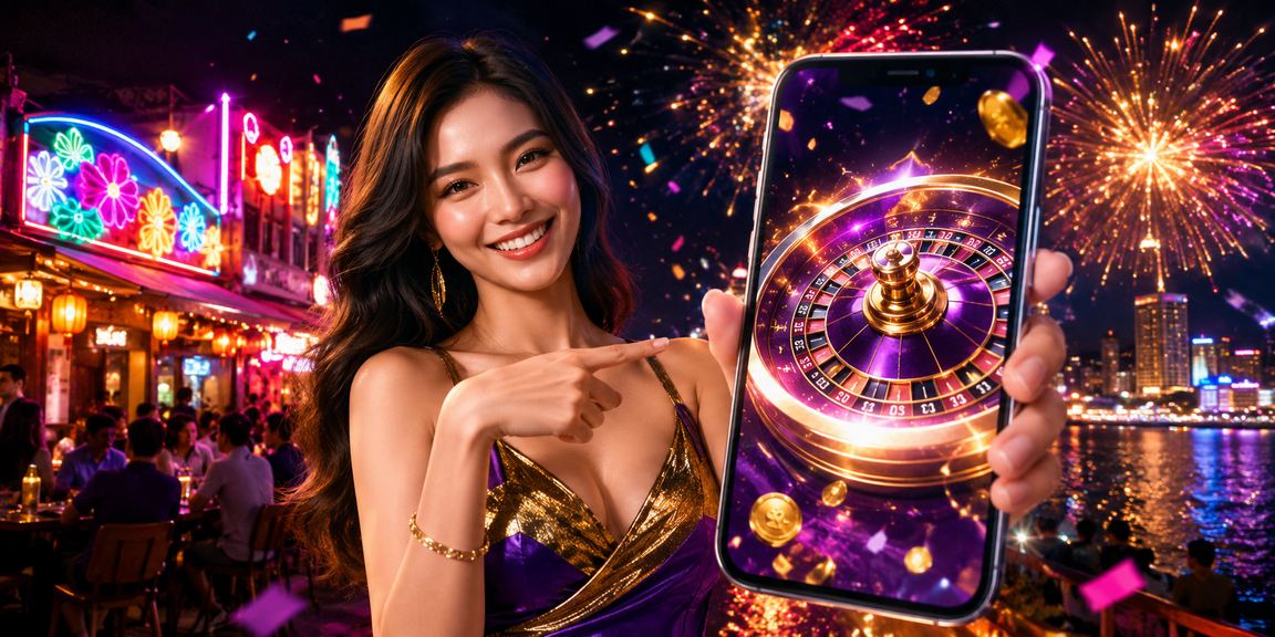 Giao diện Roulette tại Nha Trang với khung cảnh đêm chợ sôi động